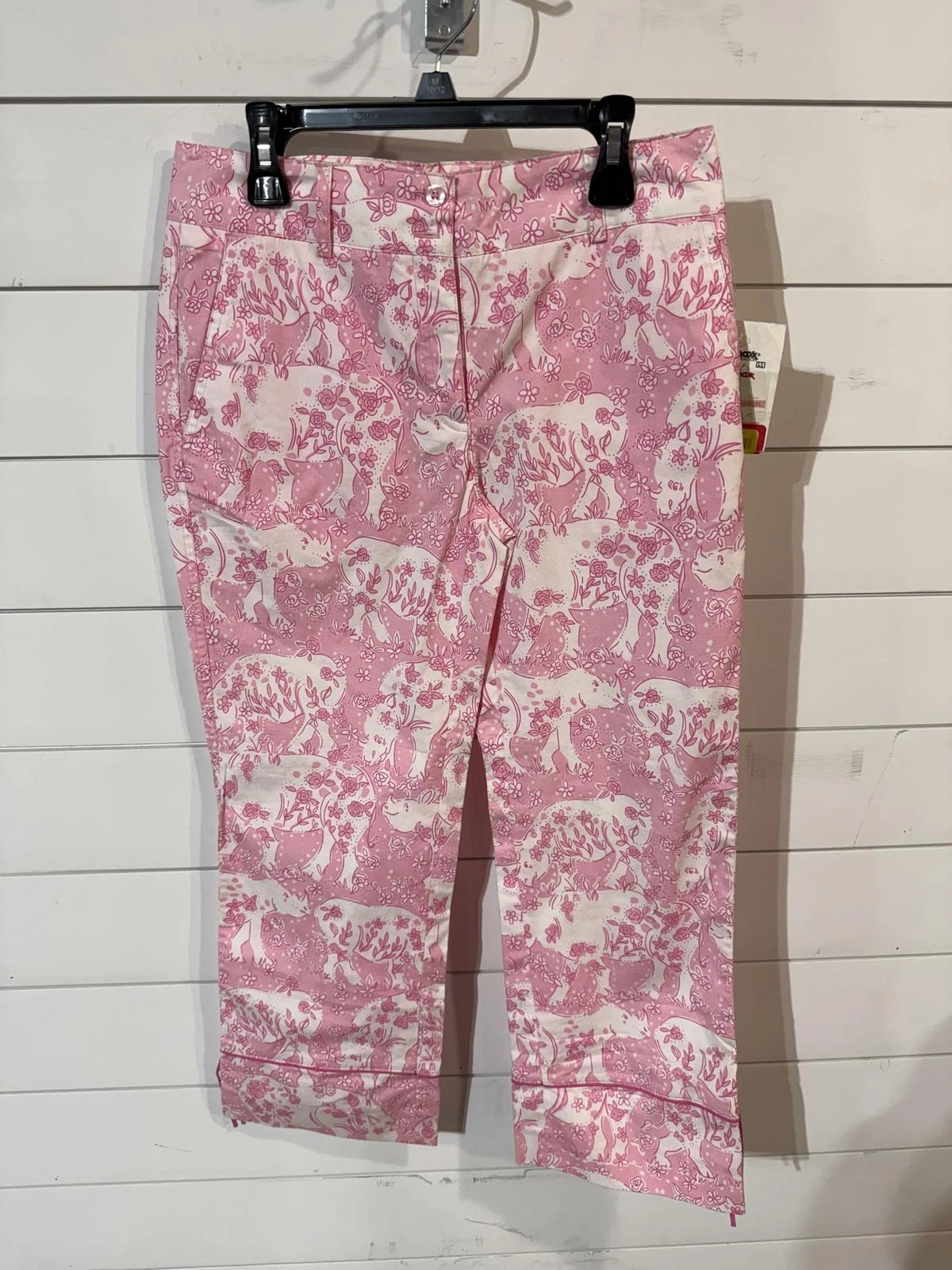 Lilly Pulitzer Women's Pink Capri Roses Pants 0 NWT