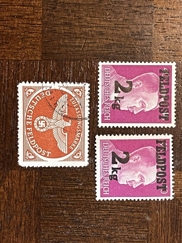 Germany Field Post Stamp Set - Overprint Scott MQ3 Mint LH & Parcel MQ1