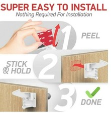 Cabinet Locks Child Safety Latches 10 Pack Adhesive Child Proof Cabinet Locks wh