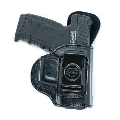 GUN HOLSTER FOR S&W M&P SHIELD. IWB LEATHER HOLSTER CONCEAL CARRY. - Picture 4 of 10