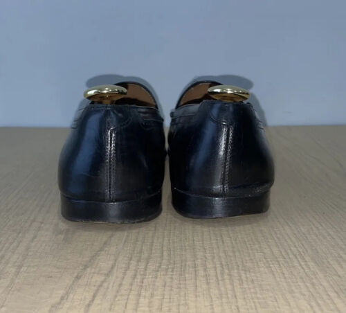 MOCASSINI VINTAGE SALVATORE FERRAGAMO NAPPA PELLE NERA Tg 10D MADE IN ITALY - Foto 6 di 16