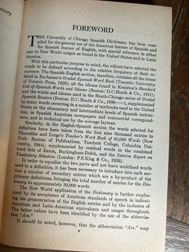 1950 Spanish English Dictionary Pocket Book Univ of Chicago NICE PB - Picture 8 of 11