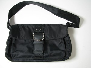 Lrl Lauren Ralph Black Nylon Web Purse Bag Silver Hardware Image Is Loading Lrl Lauren Ralph Black Nylon Amp Web