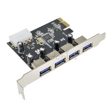 SAUJNN 4 Port PCI-E to USB 3.0 HUB PCI Express Expansion Card Adapter 5 Gbps Speed Z09 Drop Ship