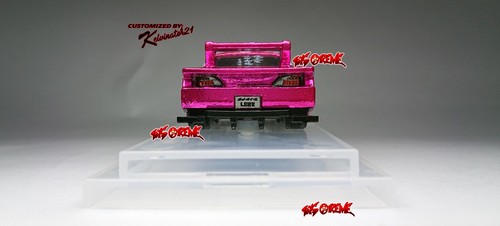 Hot Wheels CUSTOM SUPER TREASURE HUNT LBWK NISSAN SILVIA S15 RE.PINK WITH CASING - Picture 17 of 18