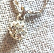 Crystal Covered Ball Pendant and Silver Tone Chain Necklace