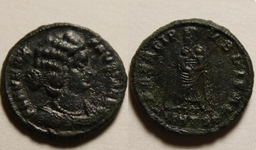 Empress Fausta wife Constantine 325AD Original ancient Roman coin Salus children - Picture 3 of 4