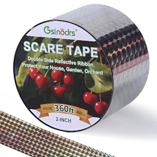 Bird Tape Repellent - Double Reflective Tape Ribbon, Bird Scare 2IN * 360FT - Picture 2 of 8