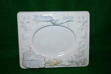 RUSS BABY'S BAPTISM PORCELAIN PHOTO FRAME - HOLDS 3.5"x5" PICTURE HORIZONTAL