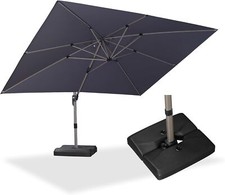 Patio Umbrella with Base Included, 8   8  9   9  Outdoor Aluminum Cantilever Offset