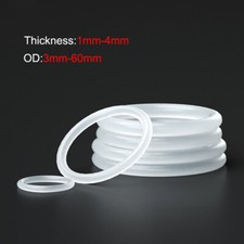Silicone O-ring Seal Washer White Rubber OD 3mm-60mm High Temperature Resistant