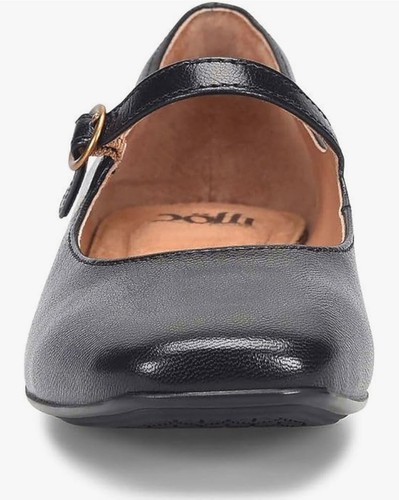 Sofft ELSEY Mary Jane Flats Womens Sz 7 M Black Leather Patent Low Block Heel - Picture 5 of 6