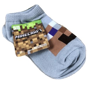 Minecraft No Show Socks 5 Pairs Kids Sizes 4.5-8.5 Creeper Villager Rotten Flesh