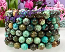 Wholesale 6 Pcs Natural Chrysocolla 8mm 7.5” Crystal Healing Stretch Bracelet