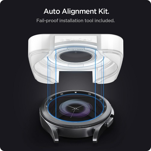 Galaxy Watch 4 Classic | Spigen [ szkło.tR EZ FIT] Odporna na wstrząsy osłona ekranu - Zdjęcie 4 z 28