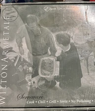 Wilton Armetale Flutes and Pearls Large Round Chip and Dip Server 15.5-Inch New 