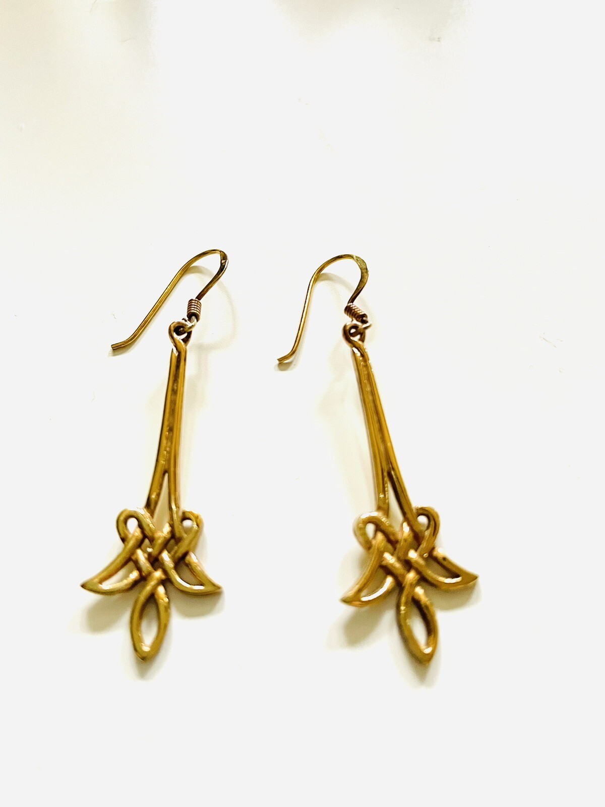 Glencara Irish Celtic Knot Dangle Earrings 14K Over 925 Silver eBay