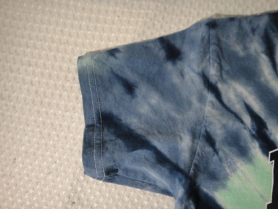 Camiseta Destin Florida Souvenir Verde y Azul Tie Dye Algodón Talla Niños M Gildan Foto 4 de 4