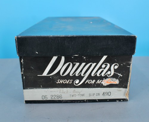 Men's VTG NOS 70s Blue & Grey 2 Tone Disco Buckle Shoes Sz 9 1970s Douglas - Picture 8 of 8