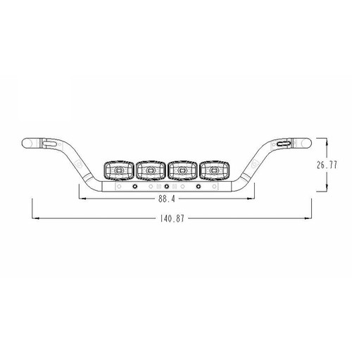 LED-Leuchtbalken Kabine Aluminium für 770S R730 R620 1851 1/14 RC Tractor Truck - Bild 4 von 7