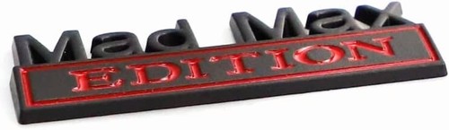 2pcs Mad Max Edition Emblem 3D Metal Badge Decal Sticker for Universal Red - Picture 3 of 5