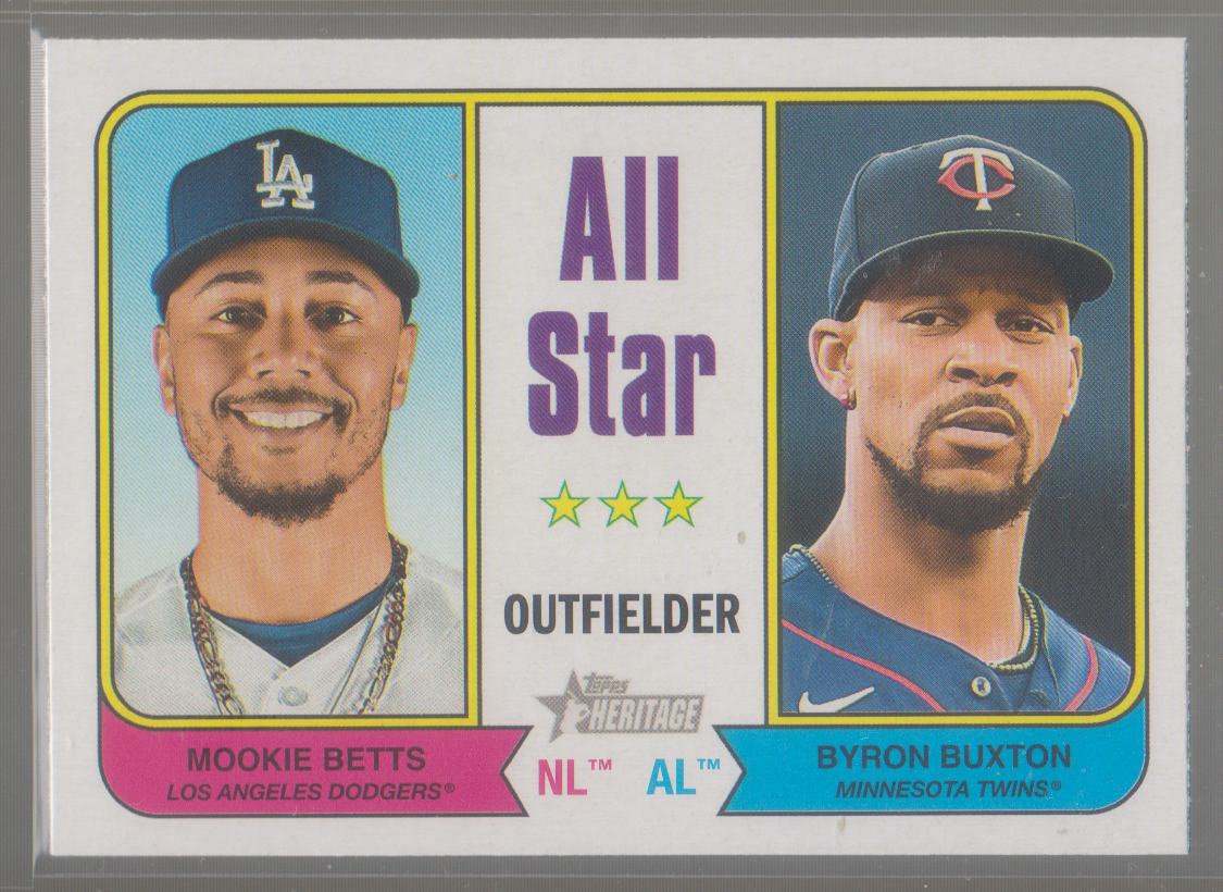 2023 Topps Heritage #338: Mookie Betts/Byron Buxton ALL STAR