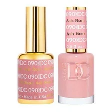 DND DC Soak Off Gel Polish + Matching Nail Lacquer - #090 Ash Rose