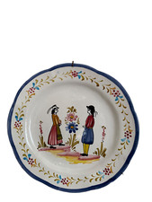 ANCIENNE ASSIETTE LE DOTIER STYLE QUIMPER BRETON BRETAGNE 