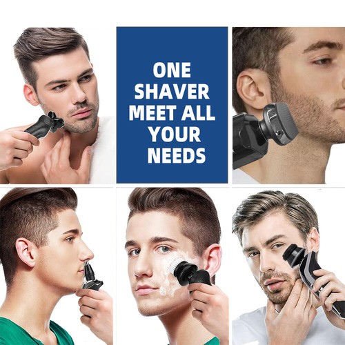 Electric Cordless Shaver Beard Trimmer Bald Head Razor Wet/Dry Men Grooming Kits - Picture 11 of 14