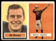 1957 Topps Football Ed Brown (D) Chicago Bears #43