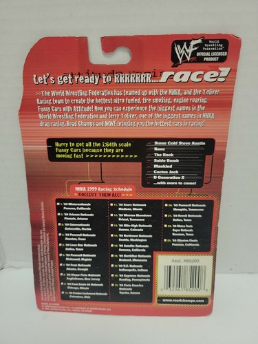 Coche fundido a presión Undertaker WWE WWF Road Champs Attitude Racing 1/64 nuevo en paquete - Imagen 2 de 2