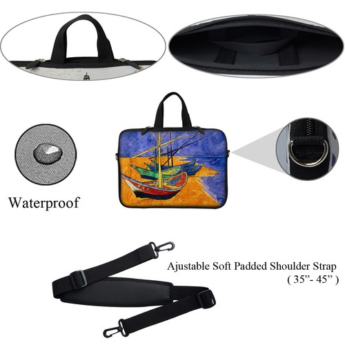 Bolso funda funda funda para computadora portátil de 13,3" con mango oculto y correa para el hombro 3002 - Imagen 2 de 3