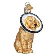 Old World Christmas - Cone Of Shame Dog Ornament - 12672