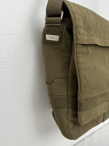 Tumi SANDO Khaki Greenish Satchel Messenger Bag - Picture 6 of 17