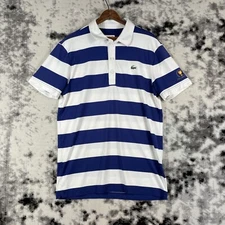 Lacose Sport Polo Mens Size Medium TPC Sawgrass Presidents Cup Striped Stretch