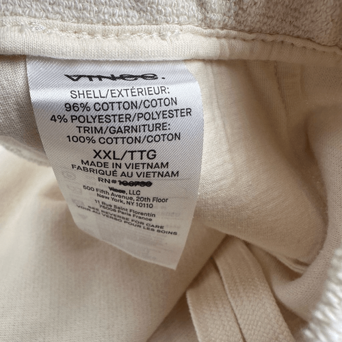Pantalones Cortos Vince $165 Boucle Algodón Elástico en Hueso XXL - Imagen 8 de 8