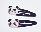 Girls Hair Accessories Panda Bear Metal Hair Clips Set of 2 NEW