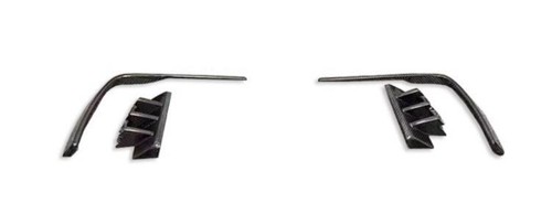 For Audi Q8 SQ8 2019-2023 Dry Carbon Fiber Front Bumper Lip Spoiler Fins Canards - Picture 2 of 7