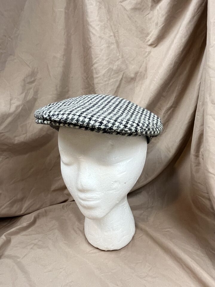Kangol Heritage Vintage Houndstooth Newsboy Cap Hat Medium Tweed ...