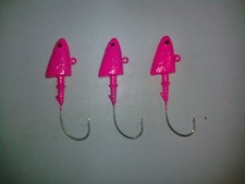 SHAD HEAD JIGS WITH 635 HEAVY WIRE HOOK, SUPER SHARP FROM LOUIE'S LURES