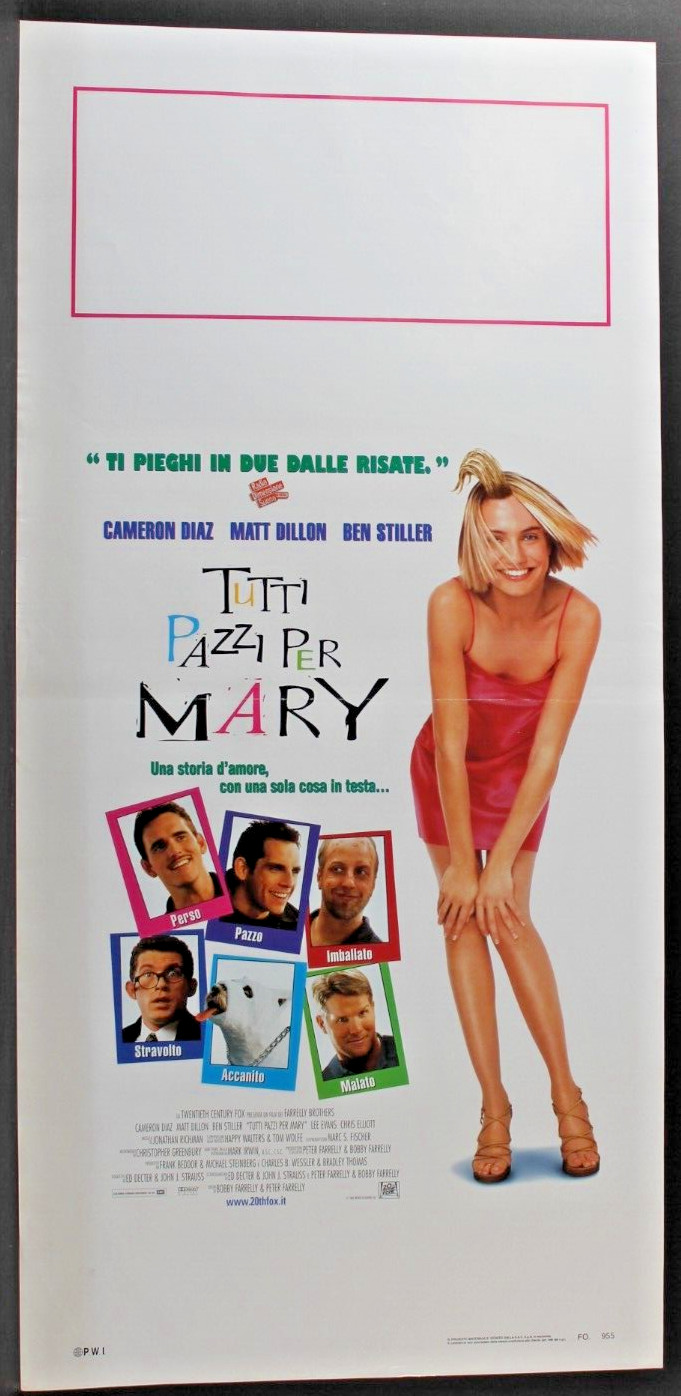 Locandina originale film Tutti pazzi per Mary (1998) - Regia di Bobby Farrelly, Peter Farrelly