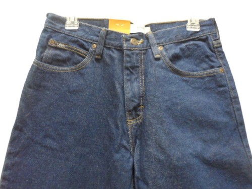 Jeans Lee Relaxed Fit gamba affusolata pesante denim blu nuovo con etichette taglia W30 x L32 - Foto 14 di 15