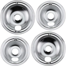 GE Range Burner Bibs Bowls  2 of WB31M15 2 of WB31M16 Chrome