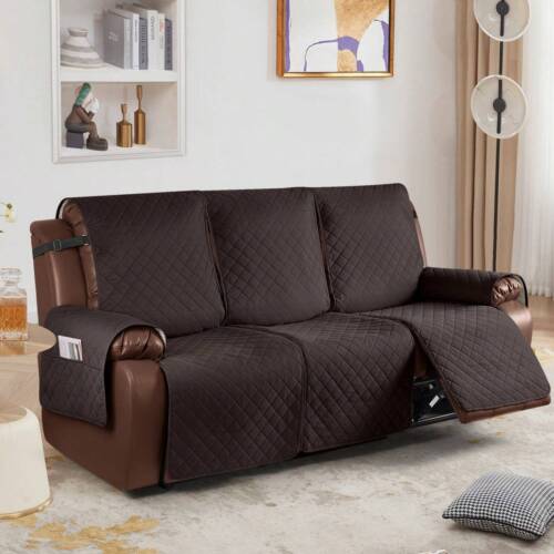 waterproof Recliner Sofa Cover, Non-Slip Reclining Couch Covers For 1, 2 & 3 Sea