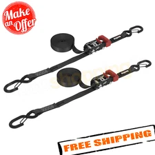 SpeedStrap 11501-2 1 in. x 15 ft. Ratchet Tie Down w/ Snap �S� Hooks (2 Pack)