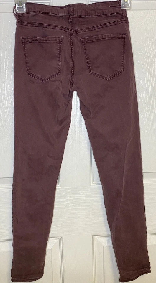 Pantalones de mezclilla elásticos Empyre Delaney para mujer talla 3 granate tiro bajo 29"X28" Foto 2 de 4