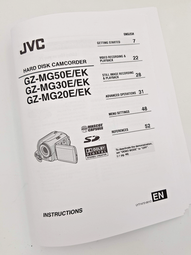 JVC GZ-MG50EK Everio Hard Disk Camcorder HDD SD card USB Digital Media Vintage - Picture 23 of 24
