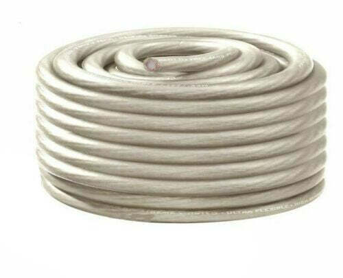 XP Audio XP0G-25S 25Ft True 1/0 Gauge Power Platinum Silver Wire Strand Cable 25 - Picture 1 of 1