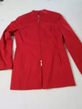 Speigel Womens Full Zip Jacket Size 8 Red Pockets