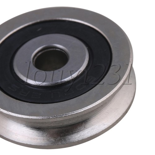 Riemenscheibenrollenlager Stahlführungsschiene Riemenscheibe passives Rundrad 6x30x8mm - Bild 5 von 6
